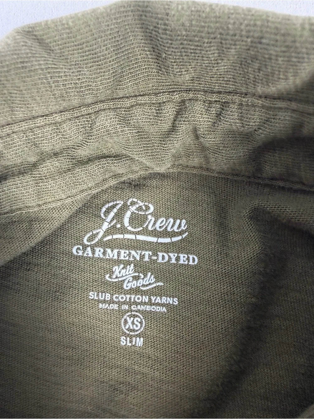 J.Crew Men’s Olive Green Polo Shirt | Size XS